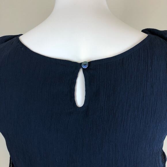 Esprit de corps navy blue dress tie in back ruffle size 4 - Picture 7 of 9